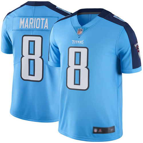 Tennessee Titans Limited Light Blue Men Marcus Mariota Jersey NFL Football #8 Rush Vapor Untouchable->tennessee titans->NFL Jersey